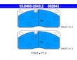 Sada brzdových destiček, kotoučová brzda ATE 13.0460-2843.2