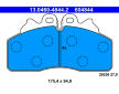 Sada brzdových destiček, kotoučová brzda ATE 13.0460-4844.2