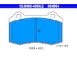 Sada brzdových destiček, kotoučová brzda ATE 13.0460-4964.2