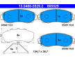 Sada brzdových destiček, kotoučová brzda ATE 13.0460-5529.2