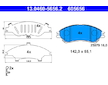 Sada brzdových destiček, kotoučová brzda ATE 13.0460-5656.2