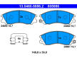 Sada brzdových destiček, kotoučová brzda ATE 13.0460-5886.2
