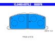 Sada brzdových destiček, kotoučová brzda ATE 13.0460-5976.2
