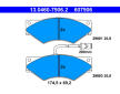 Sada brzdových destiček, kotoučová brzda ATE 13.0460-7906.2