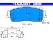 Sada brzdových destiček, kotoučová brzda ATE 13.0460-8020.2