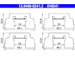 Sada příslušenství, obložení kotoučové brzdy ATE 13.0460-0241.2