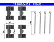 Sada prislusenstvi, oblozeni kotoucove brzdy ATE 13.0460-0415.2