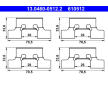 Sada prislusenstvi, oblozeni kotoucove brzdy ATE 13.0460-0512.2