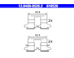 Sada příslušenství, obložení kotoučové brzdy ATE 13.0460-0526.2