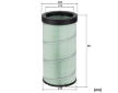 Filtr - sekundární vzduch MANN-FILTER CF 23 003