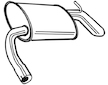 Zadní tlumič výfuku WALKER 17563