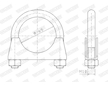 Svěrná objímka, výfukový systém WALKER 80339