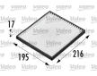 Filtr, vzduch v interiéru VALEO 698681