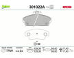 Sada brzdových destiček, kotoučová brzda VALEO 301022A