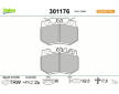 Sada brzdových destiček, kotoučová brzda VALEO 301176