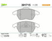 Sada brzdových destiček, kotoučová brzda VALEO 301715