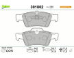 Sada brzdových destiček, kotoučová brzda VALEO 301802