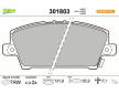 Sada brzdových destiček, kotoučová brzda VALEO 301803