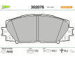 Sada brzdových destiček, kotoučová brzda VALEO 302076