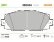 Sada brzdových destiček, kotoučová brzda VALEO 302334