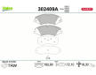Sada brzdových destiček, kotoučová brzda VALEO 302409A