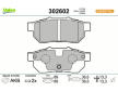 Sada brzdových destiček, kotoučová brzda VALEO 302602