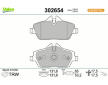 Sada brzdových destiček, kotoučová brzda VALEO 302654