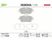 Sada brzdových destiček, kotoučová brzda VALEO 302654A
