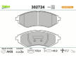Sada brzdových destiček, kotoučová brzda VALEO 302724