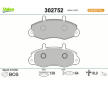 Sada brzdových destiček, kotoučová brzda VALEO 302752