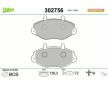 Sada brzdových destiček, kotoučová brzda VALEO 302756