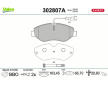 Sada brzdových destiček, kotoučová brzda VALEO 302807A