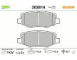 Sada brzdových destiček, kotoučová brzda VALEO 302814
