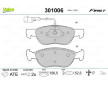Sada brzdových destiček, kotoučová brzda VALEO 301006