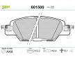 Sada brzdových destiček, kotoučová brzda VALEO 601500