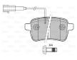 Sada brzdových destiček, kotoučová brzda VALEO 601142