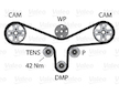 Vodni pumpa + sada ozubeneho remene VALEO 614625