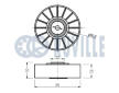 Vratná/vodicí kladka, klínový žebrový řemen RUVILLE 540165
