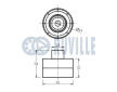 Vratná/vodicí kladka, ozubený řemen RUVILLE 540315