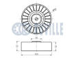 Vratná/vodicí kladka, klínový žebrový řemen RUVILLE 540341