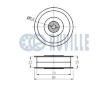 Vratná/vodicí kladka, klínový žebrový řemen RUVILLE 541817