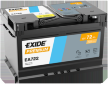 startovací baterie EXIDE EA722