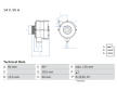 Alternátor BOSCH 0 986 034 050