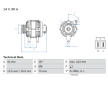 Alternátor BOSCH 0 986 045 601