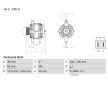 Alternátor BOSCH 0 986 082 190