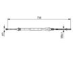Tažné lanko, parkovací brzda BOSCH 1 987 477 578