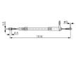 Tažné lanko, parkovací brzda BOSCH 1 987 477 814