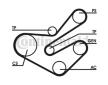Sada žebrovaných klínových řemenů CONTINENTAL CTAM 6PK1750D2
