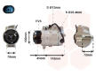 Kompresor, klimatizace VAN WEZEL 3000K351
