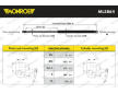 Pneumatická pružina, zavazadlový / nákladový prostor MONROE ML5864